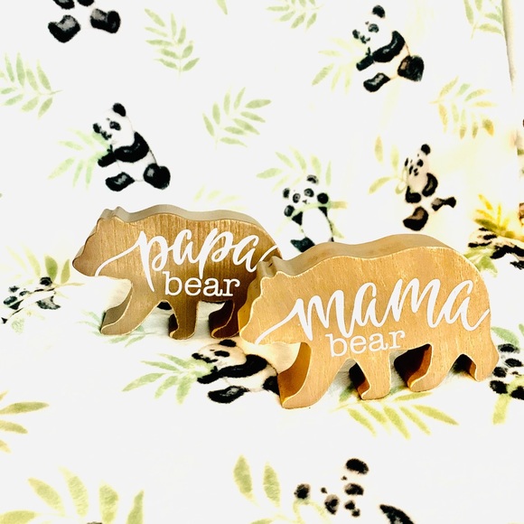 🧸Rustic Mama & Papa Bear Wooden Decorative Sign🧸 - Picture 1 of 2